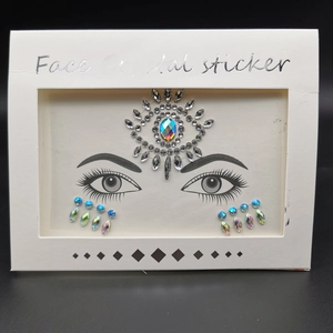 Face Crystal Stickers Rhinestone Jewels Self Adhesive Body Gems For Masquerade Music Festival Rave Party Makeup Decoration