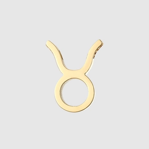 Colgante Tauro de acero inoxidable 316L pulido en acabado dorado para joyería artesanal