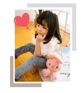 Pink plush bunny crossbody bag with soft faux fur and adjustable woven strap