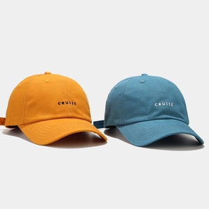 Cotton Twill Baseball Cap Letter CRUISE Embroidery Casual Streetwear Curved Brim Adjustable Hat For Men Women