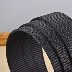 Men's outdoor casual nylon tactical belt with durable diagonal twill weave pattern