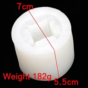 Stampo 3D in silicone a castello per torte e cioccolato, design cilindro 7x5,5cm