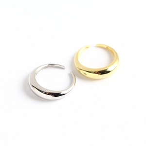 Minimalist S925 sterling silver open rings in polished gold and silver finishes