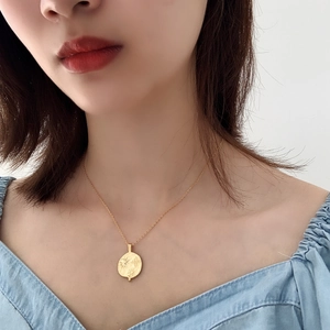 925 sterling silver gold-plated sun planet pendant necklace with celestial engraving