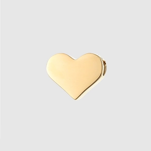 Polished gold heart-shaped stainless steel pendant charm for DIY jewelry making