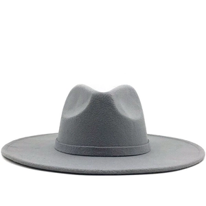 Wide Brim Fedora Hat Vintage Wool Felt Jazz Style Autumn Winter Panama Cap For Men And Women
