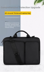 Detail showing the thick velvet lining and protective padded interior of the laptop bag