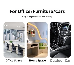 Silicone cable organizer for office desks, home workspaces and car interior cable management