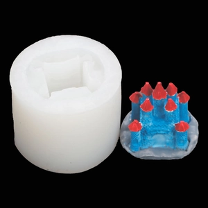 Stampo in silicone per castello 3D per decorazione di torte in fondente e cioccolato con castello