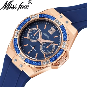 Women's Fashion Quartz Watch Luxury Alloy Case Rhinestone Bezel Silicone Strap Waterproof Analog Wristwatch Gift
