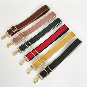 Detailed view of adjustable 3.8cm woven shoulder straps in multiple color variants