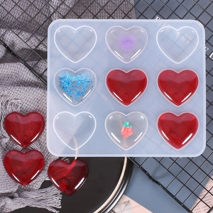 Heart Shaped Silicone Mold For DIY Resin Casting Baking Chocolate Handmade Soap Valentine Gift Romantic Non-Stick Flexible