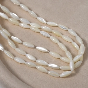 Natural Trochus Shell Beads Oval Rice Shape Polished Loose Beads For DIY Jewelry Making Bracelet Necklace Earring Crafting
