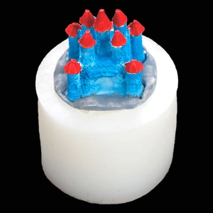Stampo in silicone a castello 3D per decorazione torte e fondente al cioccolato