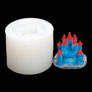 Stampo Silicone Castello 3D Principessa Architettura Fondant Decorazione Torte Cioccolato Strumento Pasticceria DIY