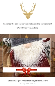 Detail showing plush white beard and red knitted fabric of a Christmas gnome calendar