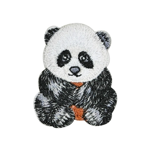 Detailed panda animal embroidery patch for DIY clothing accessories and bag decoration