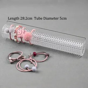Vertical display stand showing dimensions 28.2cm height for hair accessories and watches
