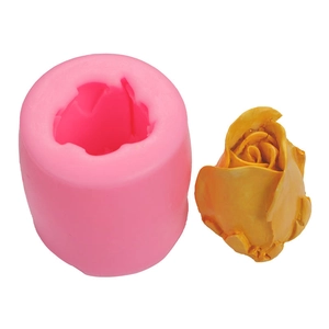 Stampo in silicone per fiori di rosa 3D per sapone, candele e gesso fai-da-te