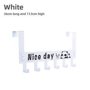 Close-up of over-the-door hook with Panda illustration and 36cm x 17.5cm size markings