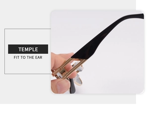 Détail de la branche en métal et acétate avec ajustement ergonomique pour lunettes