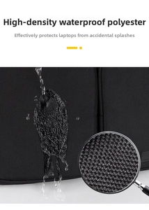 Close-up of high-density waterproof polyester fabric with splash-proof water droplets