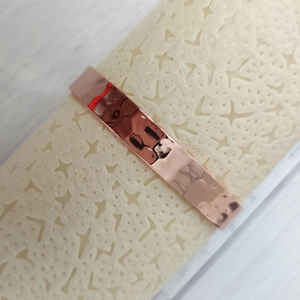 Magnetarmband für Herren aus Kupfer mit verstellbarem Wellendesign in Roségold-Optik