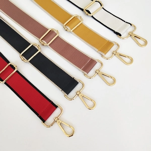 Detailed macro view of 3.8cm adjustable colorful high-density nylon shoulder straps