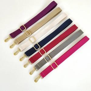 Correas ajustables de lona en varios colores con hebillas metálicas doradas para bolsos
