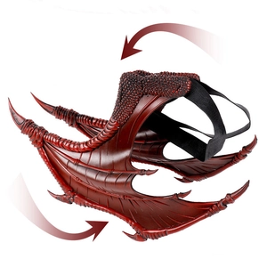 Cosplay drakenvleugels in rood met schubbenstructuur voor volwassen podiumoptredens