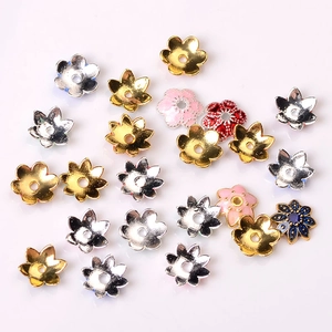 Perles intercalaires fleur en alliage pour bijoux DIY aux couleurs émaillées