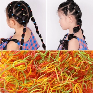 Élastiques à cheveux colorés à haute élasticité pour tresses et coiffures d'enfants