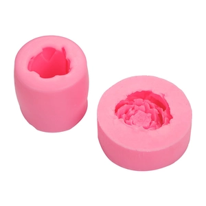 Stampi in silicone fiori 3D rosa per resina e candele a rosa peonia fai-da-te