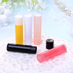 5g empty plastic lip balm tubes in multiple colors for cosmetic packaging and refills