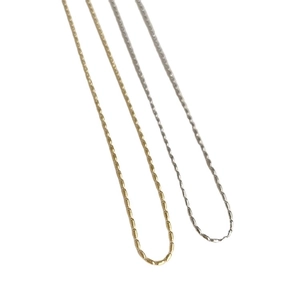 Minimalist 18K gold and silver titanium steel bead chain necklaces for layered styling