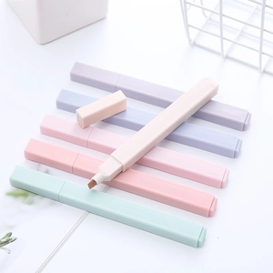 Morandi soft chisel tip highlighters set in 6 assorted muted colors for journaling