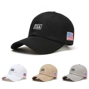 USA Flag Embroidered Baseball Cap Cotton Adjustable Dad Hat For Men Women Outdoor Sports Sun Protection Casual Snapback Hat