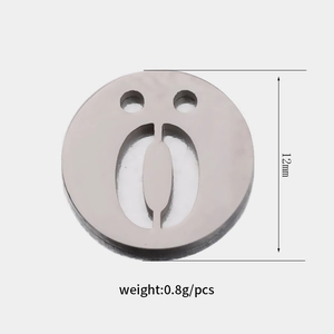 Pendentif rond en acier inoxydable poli 12mm pour la création de bijoux DIY et colliers