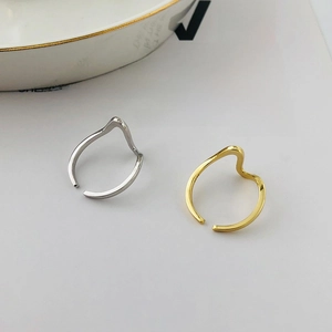 Minimalistische S925 Sterlingsilber Wellenringe in Gold und Silber Ausführung