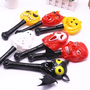 Light-up Halloween magic wands with pumpkin, skull, and ghost designs for party decor
