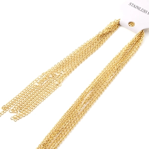 Classic 45cm gold stainless steel snake chain necklace for elegant everyday styling