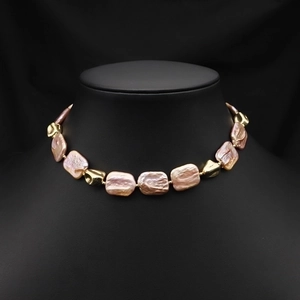 Französisch Vintage Barock Künstliche Perle Choker Kette Für Frauen Luxus Vergoldet Geometrische Perlenhalskette Schmuck Geschenk
