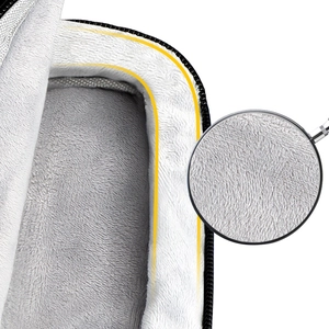 Waterproof laptop bag with thickened gray plush lining and anti-collision corner protection