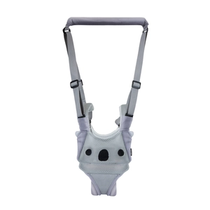 Détail du harnais de marche pour bébé gris avec motif koala et poignée rembourrée