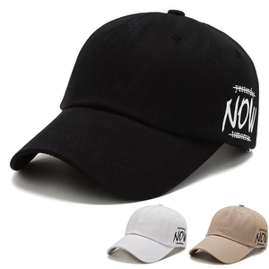 Casquette De Baseball En Coton Unisexe Motif Lettres Brodées Visière Courbée Réglable Protection Solaire Extérieur