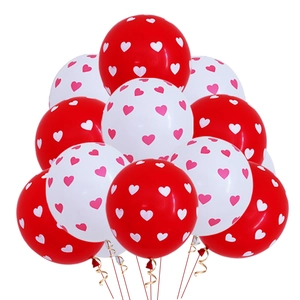 Romantic Heart Printed Balloons Latex Decorative Props For Valentine's Day Wedding Proposal Party Decoration