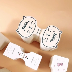 Wholesale bulk jewelry display cards in cat and rectangle shapes with floral patterns
