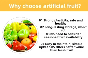 Detailed comparison of realistic artificial fruits showing vibrant textures and durability