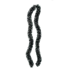 2M Dark green Christmas tinsel garland with white tips for tree decoration