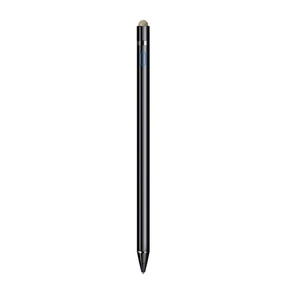 Universal black active capacitive stylus pen with metal texture for iPad and smartphones